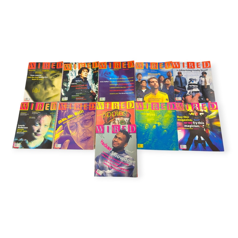 Vintage Wired Magazine Lot 1993-1994 Early Issues 1.03-2.12 Tech History 11 Pack